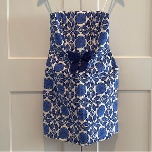 NWT Vineyard Vines Shell Tile Strapless Dress 6